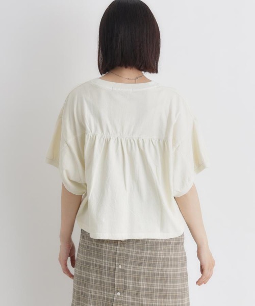 Right-on(ライトオン)の「HONEYSUCKLE ROSE(ハニーサックルローズ)ピグメント加工ショートTシャツ(Tシャツ/カットソー・レディース・キナリ/ブラック/ブルー・M/L)」の16枚目の写真