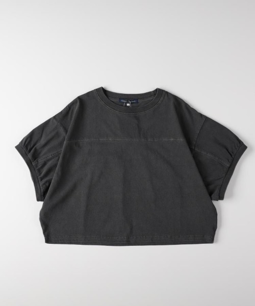 Right-on(ライトオン)の「HONEYSUCKLE ROSE(ハニーサックルローズ)ピグメント加工ショートTシャツ(Tシャツ/カットソー・レディース・キナリ/ブラック/ブルー・M/L)」の19枚目の写真