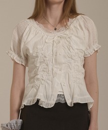 hazyl | shirring 2way blouse / シャーリング2WAYブラウス(シャツ/ブラウス)