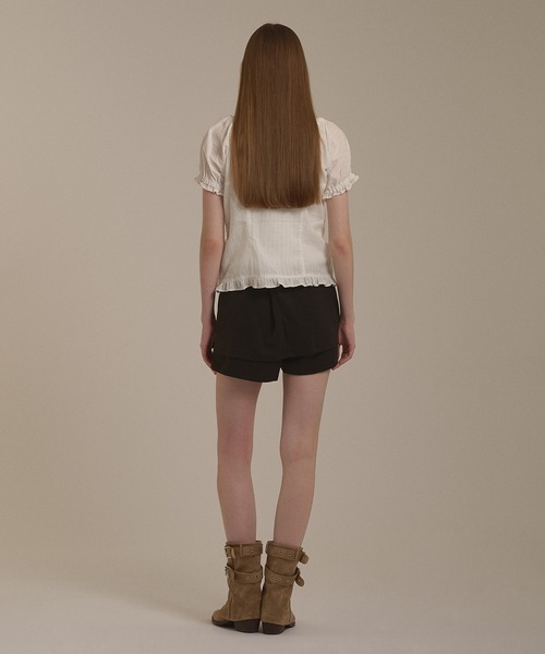 hazyl(ヘイジル)の「shirring 2way blouse / シャーリング2WAYブラウス(シャツ/ブラウス・レディース・ネイビー/オフホワイト/ピンク系その他・フリー)」の15枚目の写真