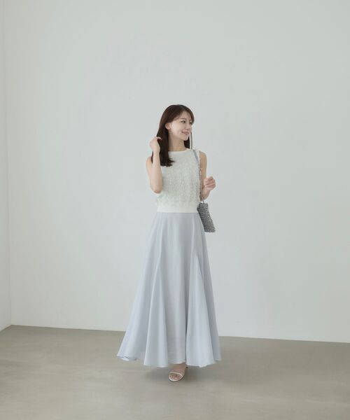 MAJESTIC LEGON(マジェスティックレゴン)の「フェザーノースリーブニット(ニット/セーター・レディース・ライトグレー/オフホワイト・MEDIUM)」の14枚目の写真