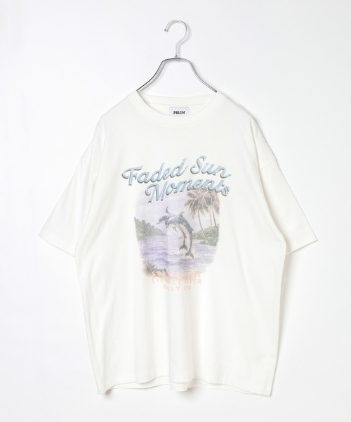 PBLIM(ページボーイリム)の「《UNISEX》ビーチサイドT(Tシャツ/カットソー・レディース・オフホワイト/グリーン・FREE)」の12枚目の写真