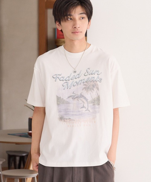 PBLIM(ページボーイリム)の「《UNISEX》ビーチサイドT(Tシャツ/カットソー・レディース・オフホワイト/グリーン・FREE)」の10枚目の写真