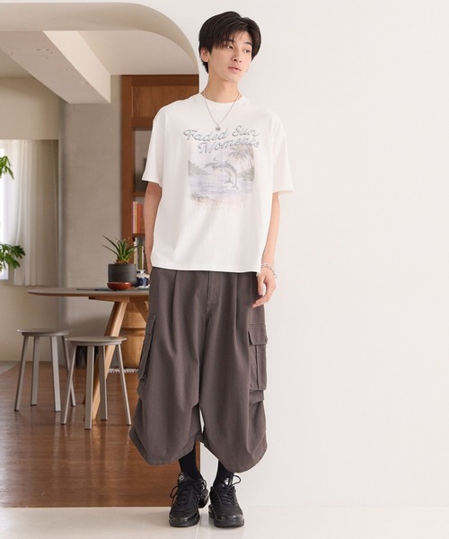 PBLIM(ページボーイリム)の「《UNISEX》ビーチサイドT(Tシャツ/カットソー・レディース・オフホワイト/グリーン・FREE)」の7枚目の写真