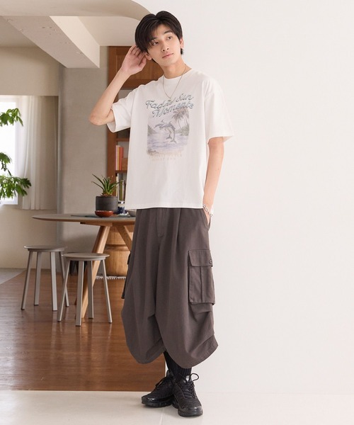 PBLIM(ページボーイリム)の「《UNISEX》ビーチサイドT(Tシャツ/カットソー・レディース・オフホワイト/グリーン・FREE)」の6枚目の写真