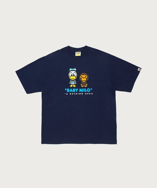 A BATHING APE(アベイシングエイプ)の「BAPE X DISNEY DONALD DUCK BABY MILO RELAXED FIT TEE(Tシャツ/カットソー・メンズ・ネイビー/ブラック/ホワイト・X-LARGE/SMALL/MEDIUM/LARGE/XX-LARGE)」の1枚目の写真