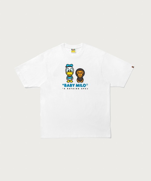 A BATHING APE(アベイシングエイプ)の「BAPE X DISNEY DONALD DUCK BABY MILO RELAXED FIT TEE(Tシャツ/カットソー・メンズ・ネイビー/ブラック/ホワイト・X-LARGE/SMALL/MEDIUM/LARGE/XX-LARGE)」の2枚目の写真