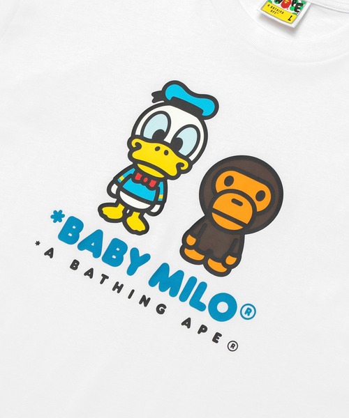 A BATHING APE(アベイシングエイプ)の「BAPE X DISNEY DONALD DUCK BABY MILO RELAXED FIT TEE(Tシャツ/カットソー・メンズ・ネイビー/ブラック/ホワイト・X-LARGE/SMALL/MEDIUM/LARGE/XX-LARGE)」の7枚目の写真