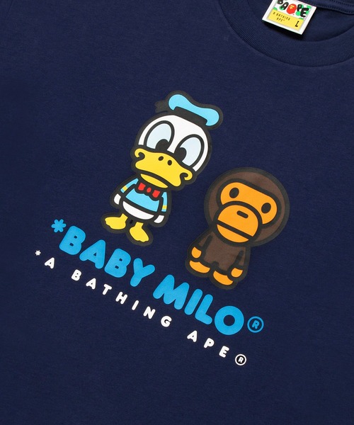 A BATHING APE(アベイシングエイプ)の「BAPE X DISNEY DONALD DUCK BABY MILO RELAXED FIT TEE(Tシャツ/カットソー・メンズ・ネイビー/ブラック/ホワイト・X-LARGE/SMALL/MEDIUM/LARGE/XX-LARGE)」の9枚目の写真