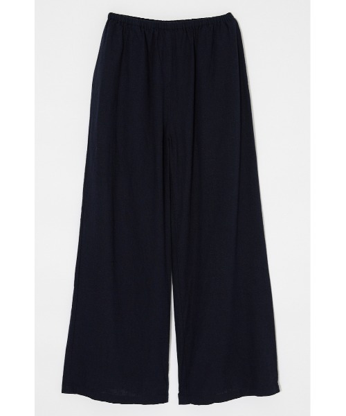 MOUSSY(マウジー)の「【セットアップ対応】LINEN BLEND RELAX ワイドパンツ(その他パンツ・レディース・ネイビー/ベージュ・1/2)」の1枚目の写真