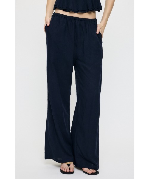 MOUSSY(マウジー)の「【セットアップ対応】LINEN BLEND RELAX ワイドパンツ(その他パンツ・レディース・ネイビー/ベージュ・1/2)」の10枚目の写真