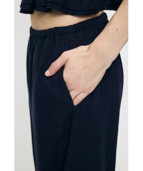 MOUSSY(マウジー)の「【セットアップ対応】LINEN BLEND RELAX ワイドパンツ(その他パンツ・レディース・ネイビー/ベージュ・1/2)」の16枚目の写真