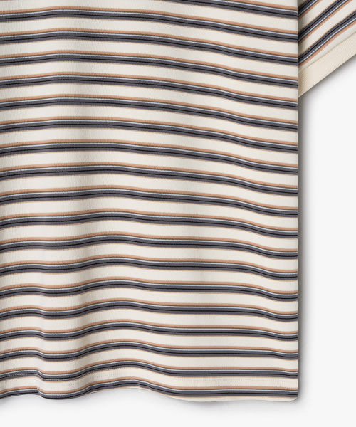 WEST GRAND BOULEVARD(ウエストグランドブルバード)の「セミオーバーマルチストライプリンガーTシャツ NATURAL(Tシャツ/カットソー・メンズ・その他・MEDIUM/LARGE/X-LARGE)」の5枚目の写真