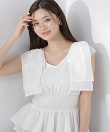 PROPORTION BODY DRESSING | ショルダーリボンペプラムブラウス / 1216210603(シャツ/ブラウス)