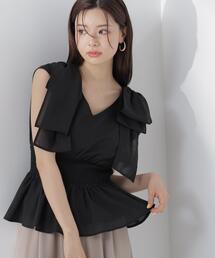 PROPORTION BODY DRESSING | ショルダーリボンペプラムブラウス / 1216210603(シャツ/ブラウス)