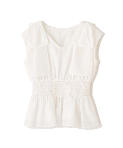 PROPORTION BODY DRESSING(プロポーションボディドレッシング)の「ショルダーリボンペプラムブラウス / 1216210603(シャツ/ブラウス・レディース・ホワイト/ブラック/レッド・FREE)」の18枚目の写真