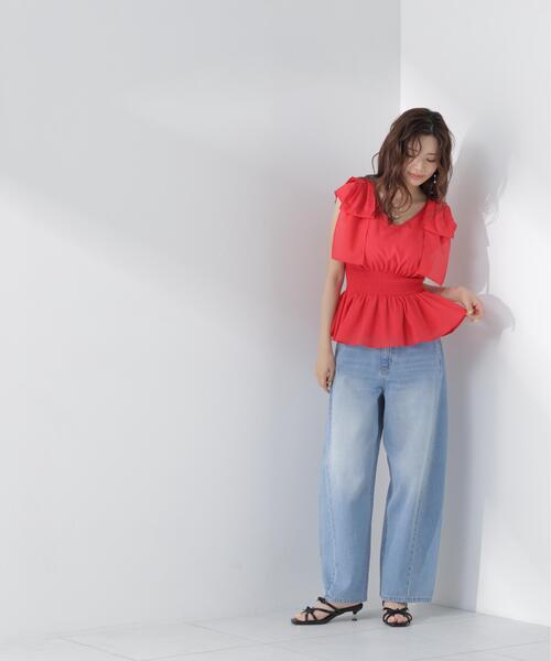 PROPORTION BODY DRESSING(プロポーションボディドレッシング)の「ショルダーリボンペプラムブラウス / 1216210603(シャツ/ブラウス・レディース・ホワイト/ブラック/レッド・FREE)」の11枚目の写真