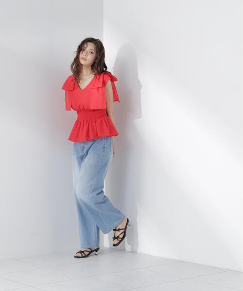 PROPORTION BODY DRESSING(プロポーションボディドレッシング)の「ショルダーリボンペプラムブラウス / 1216210603(シャツ/ブラウス・レディース・ホワイト/ブラック/レッド・FREE)」の10枚目の写真