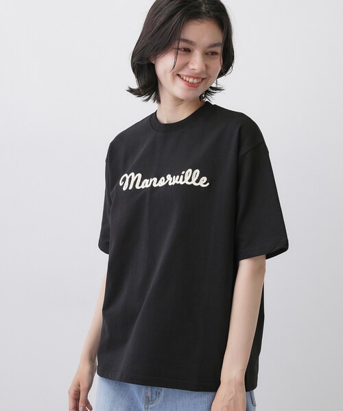 Dessin(デッサン)の「ロゴ刺繍ミニ裏毛Tシャツ(Tシャツ/カットソー・レディース・ホワイト/ブラック・00/01/02/03/04)」の8枚目の写真