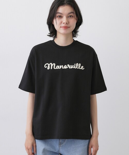 Dessin(デッサン)の「ロゴ刺繍ミニ裏毛Tシャツ(Tシャツ/カットソー・レディース・ホワイト/ブラック・00/01/02/03/04)」の11枚目の写真