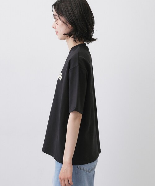 Dessin(デッサン)の「ロゴ刺繍ミニ裏毛Tシャツ(Tシャツ/カットソー・レディース・ホワイト/ブラック・00/01/02/03/04)」の12枚目の写真