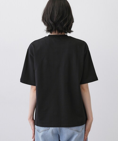 Dessin(デッサン)の「ロゴ刺繍ミニ裏毛Tシャツ(Tシャツ/カットソー・レディース・ホワイト/ブラック・00/01/02/03/04)」の13枚目の写真