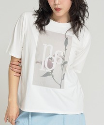 【RU.TI.LE】シアーボタニカルプリントTシャツ