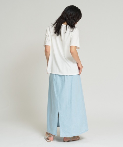 RU.TI.LE(ルチル)の「【RU.TI.LE】シアーボタニカルプリントTシャツ(Tシャツ/カットソー・レディース・ホワイト/チャコールグレー・MEDIUM)」の19枚目の写真