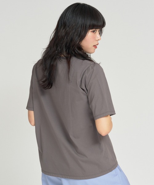 RU.TI.LE(ルチル)の「【RU.TI.LE】シアーボタニカルプリントTシャツ(Tシャツ/カットソー・レディース・ホワイト/チャコールグレー・MEDIUM)」の13枚目の写真