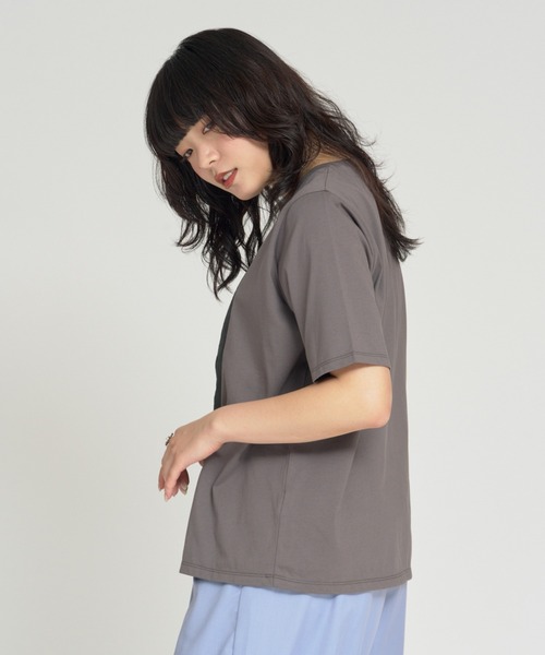 RU.TI.LE(ルチル)の「【RU.TI.LE】シアーボタニカルプリントTシャツ(Tシャツ/カットソー・レディース・ホワイト/チャコールグレー・MEDIUM)」の11枚目の写真
