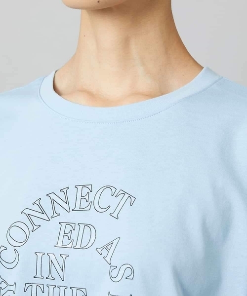 MICHEL KLEIN(ミッシェル・クラン)の「透明箔プリントTシャツ(Tシャツ/カットソー・レディース・ダークインディゴブルー/ホワイト・40/38)」の3枚目の写真