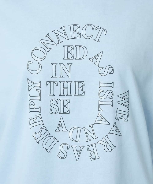 MICHEL KLEIN(ミッシェル・クラン)の「透明箔プリントTシャツ(Tシャツ/カットソー・レディース・ダークインディゴブルー/ホワイト・40/38)」の6枚目の写真