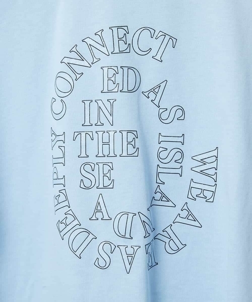 MICHEL KLEIN(ミッシェル・クラン)の「透明箔プリントTシャツ(Tシャツ/カットソー・レディース・ダークインディゴブルー/ホワイト・40/38)」の7枚目の写真