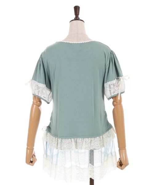 myu:loret(ミュウロレット)の「巻き薔薇付ロングプルオーバー(Tシャツ/カットソー・レディース・グレー/グリーン・FREE)」の13枚目の写真