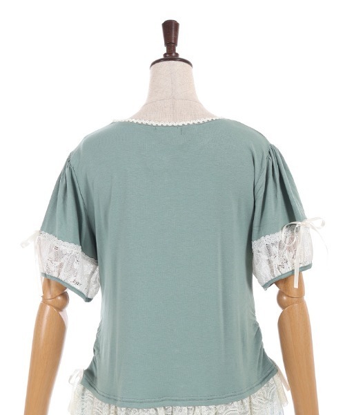 myu:loret(ミュウロレット)の「巻き薔薇付ロングプルオーバー(Tシャツ/カットソー・レディース・グレー/グリーン・FREE)」の17枚目の写真