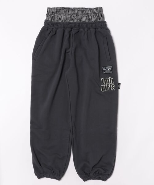 THE MYSTERIOUS HOTEL(ザミステリアスホテル)の「THE MYSTERIOUS HOTEL/ザ ミステリアス ホテル/LAYERED SWEAT PANT(スウェットパンツ・レディース・グレー/チャコールグレー・F)」の4枚目の写真