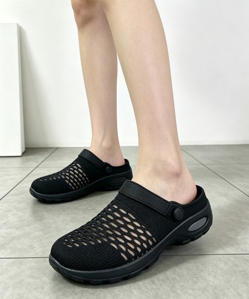 Miniministore(ミニミニストア)の「厚底メッシュスニーカーサンダルレディース(サンダル・レディース・グレー/ホワイト/ブラック・22.5cm/23.0cm/23.5cm/24.0cm/24.5cm)」の2枚目の写真