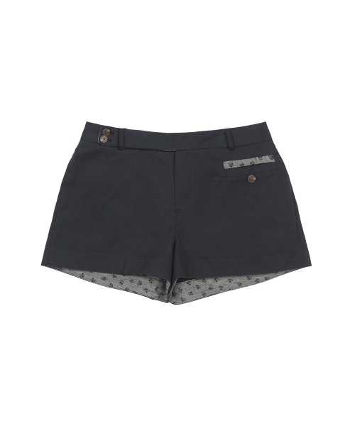 OHESHIO(オヘシオ)の「FLORAL DETAIL COTTON SHORTS, DEEP NAVY(その他パンツ・レディース・その他・1/2)」の4枚目の写真