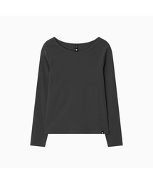 BASIC SLIM LONG SLEEVE, CHARCOAL