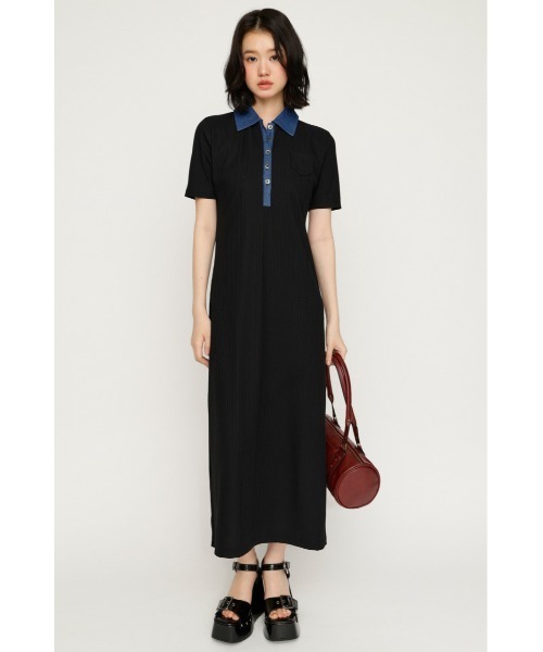 セール】DOCKING POLO L/OP ドッキングポロロングワンピース 夏服 秋服