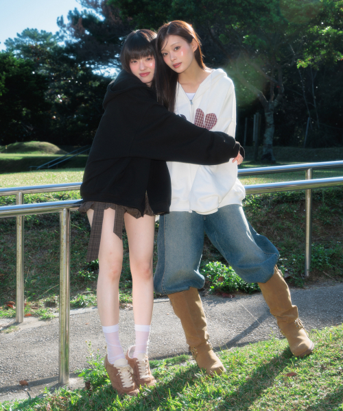 ROSEFRANTZ（ロゼフランツ）の「Heart Check Overfit Hood Zip-Up [Ivory]（パーカー・レディース・アイボリー・OS）」の19枚目の写真