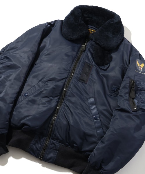 HOUSTON(ヒューストン)の「【HOUSTON/ヒューストン】B-15C FLIGHT JACKET/フライトジャケット(ミリタリージャケット・メンズ・ネイビー・36/38/40/42)」の5枚目の写真