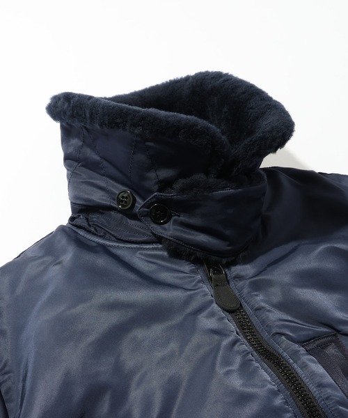 HOUSTON(ヒューストン)の「【HOUSTON/ヒューストン】B-15C FLIGHT JACKET/フライトジャケット(ミリタリージャケット・メンズ・ネイビー・36/38/40/42)」の7枚目の写真