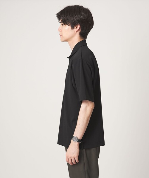 green label relaxing（グリーンレーベルリラクシング）の「【WEB限定】JUST fit ジャージ 半袖 ポロシャツ（ポロシャツ・メンズ・オフホワイト/ブラック・S/M/XL/L）」の6枚目の写真