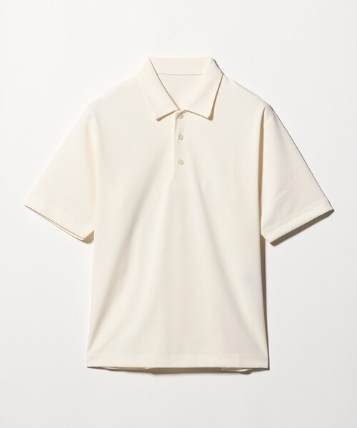 green label relaxing（グリーンレーベルリラクシング）の「【WEB限定】JUST fit ジャージ 半袖 ポロシャツ（ポロシャツ・メンズ・オフホワイト/ブラック・S/M/XL/L）」の8枚目の写真