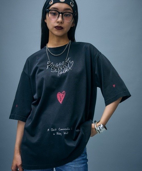 GEVS.(ジェイヴィス)の「綿100%ロゴプリントTシャツ<大きいサイズ有>GEVS.(Tシャツ/カットソー・レディース・スミクロ/オフホワイト・5L/4L/3L/LL/L/M)」の22枚目の写真