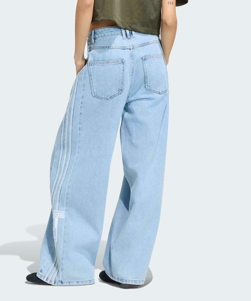 adidas（アディダス）の「アディブレイク ミッドライズ ワイドレッグ デニムパンツ / アディダスオリジナルス adidas Originals（デニムパンツ・レディース・ブルー・31W 30L/30W 30L/29/30/28/30/27/30/26/30/25/30/24/30）」の2枚目の写真