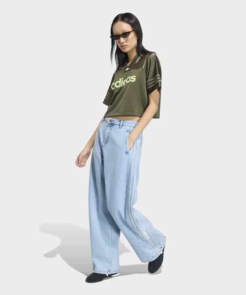 adidas（アディダス）の「アディブレイク ミッドライズ ワイドレッグ デニムパンツ / アディダスオリジナルス adidas Originals（デニムパンツ・レディース・ブルー・31W 30L/30W 30L/29/30/28/30/27/30/26/30/25/30/24/30）」の5枚目の写真