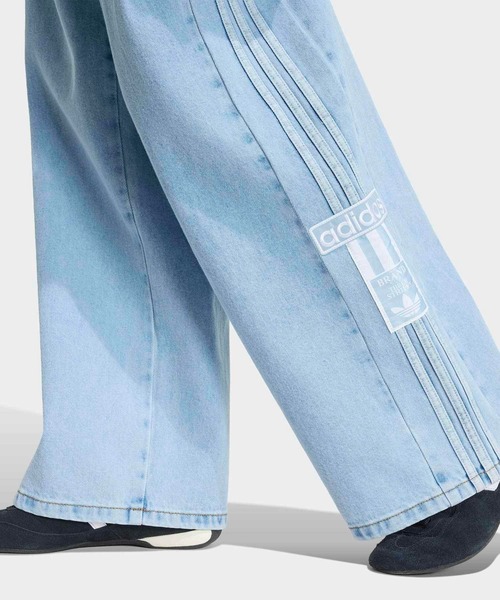 adidas（アディダス）の「アディブレイク ミッドライズ ワイドレッグ デニムパンツ / アディダスオリジナルス adidas Originals（デニムパンツ・レディース・ブルー・31W 30L/30W 30L/29/30/28/30/27/30/26/30/25/30/24/30）」の3枚目の写真