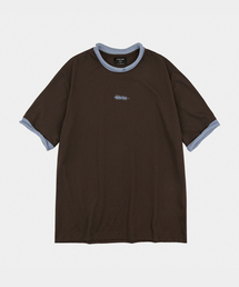 マリナー クルーネック リンガー 半袖Tシャツ ブラウン